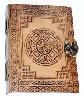 (image for) 5" x 7" Celtic Cross leather w/ Latch