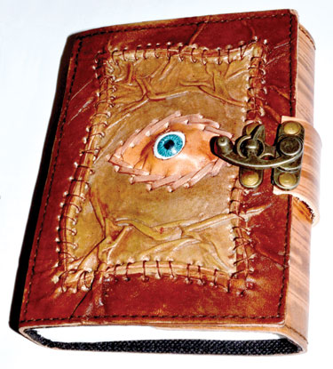 (image for) All Knowing Eye leather blank book w/ latch