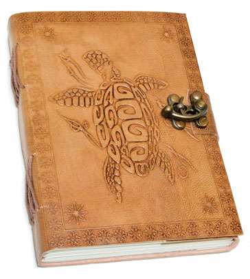 (image for) 5" x 7" Turtle Embossed leather w/ latch