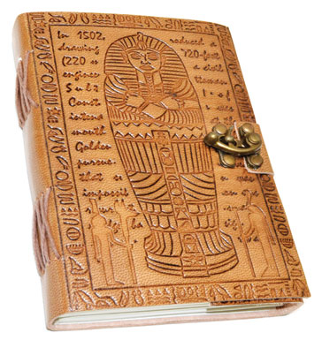 (image for) 5" x 7" Egyptian Embossed leather w/ latche