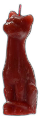 (image for) 6"-7" Red Cat candle