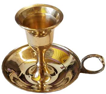(image for) Brass Chamberstick Taper candle holder