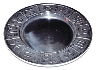(image for) 4 3/4" Zodiac Pillar holder/ Smudge plate