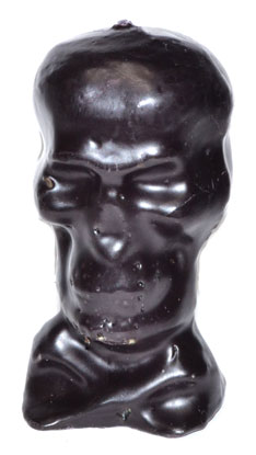 (image for) 4 3/4" Black Skull candle