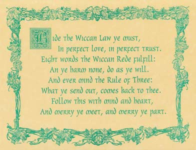 (image for) Wiccan Rede (law) poster