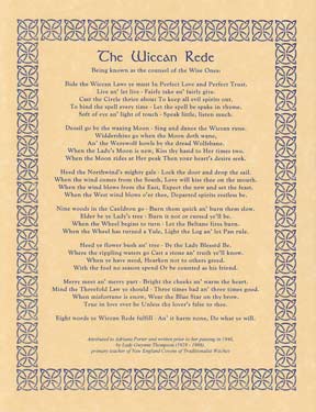 (image for) Wiccan Rede(long poem) poster