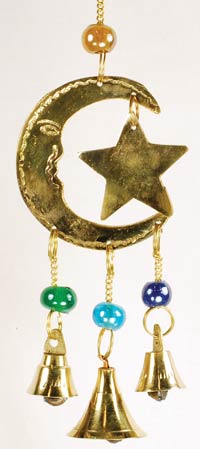 (image for) Three Bell Star and Moon wind chime