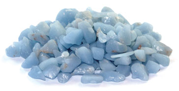 (image for) 1 lb Angelite tumbled chips 5-7mm