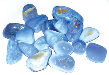 (image for) 1 lb Agate, Blue Lace tumbled stones