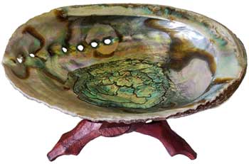 (image for) 5"- 6" Abalone Shell incense burner with stand