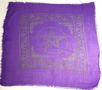(image for) Pentagram altar cloth 18" x 18"