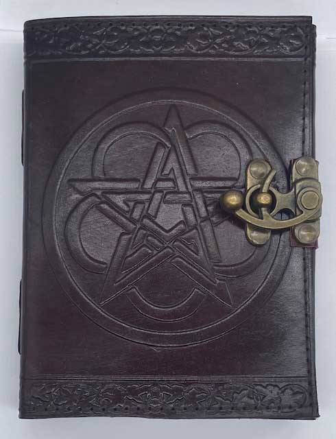 (image for) Pentagram leather blank book w/ latch