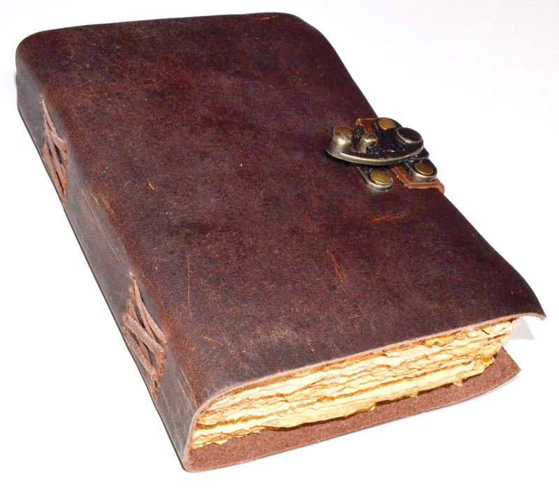 (image for) Aged Looking Paper leather w/ latch