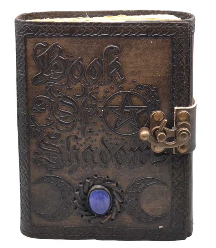 (image for) Book of Shadows aged looking paper leather w/ latch