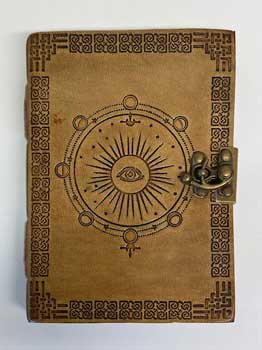 (image for) 5" x 7" Moon Phase Embossed leather w/ latch