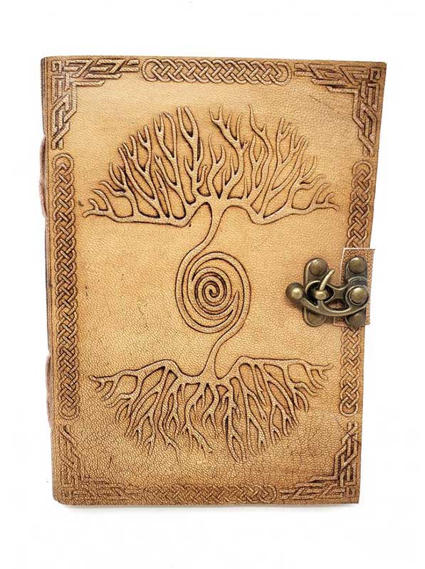 (image for) 5" x 7" Double Tree Embossed leather w/latch