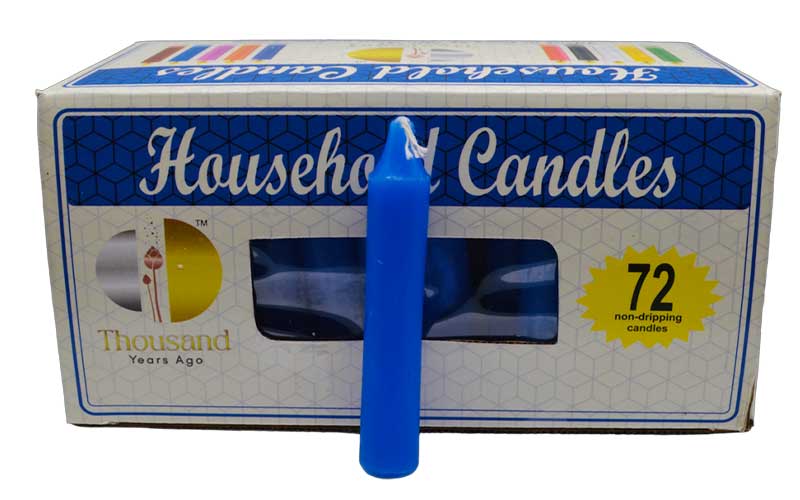 (image for) (set of 72) Blue 4" household candles