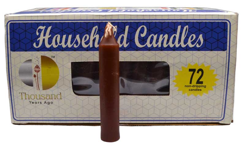 (image for) (set of 72) Brown 4" household candles