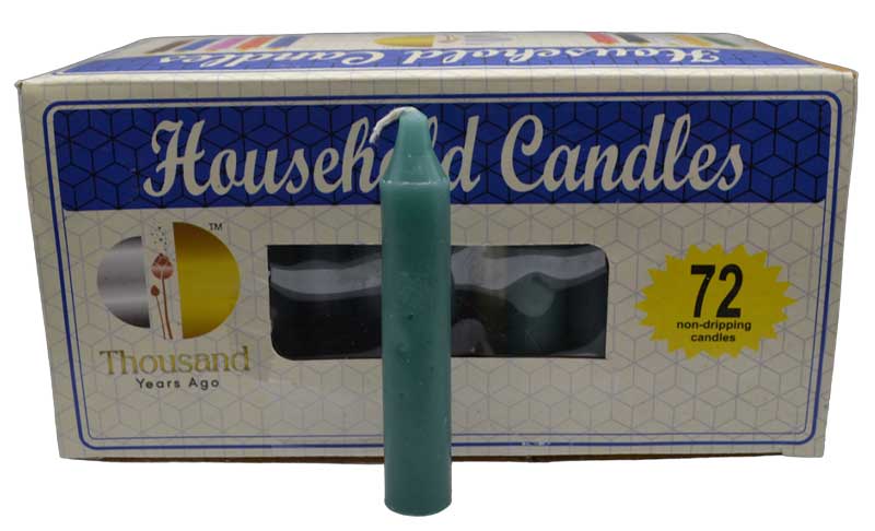 (image for) (set of 72) Green 4" household candles