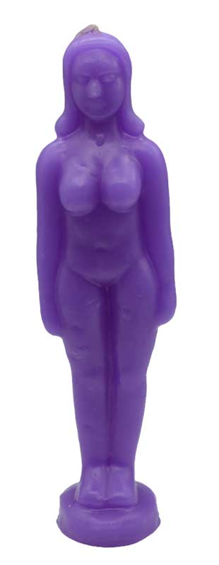 (image for) 6 3/4" Purple Woman candle