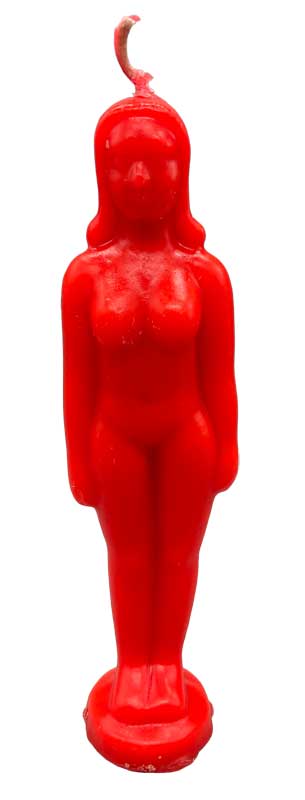 (image for) 6 3/4" Red Woman candle