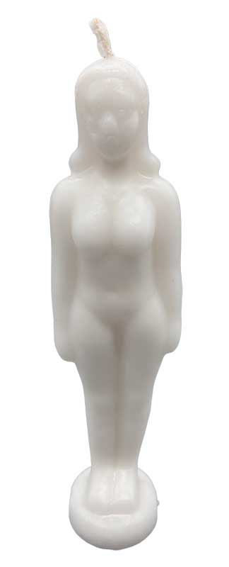 (image for) 6 3/4" White Woman candle