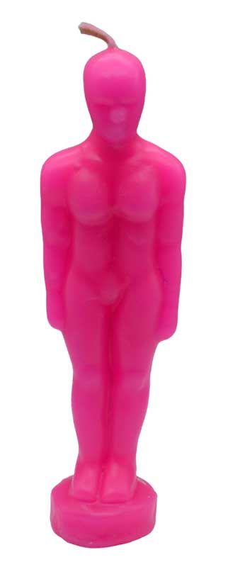 (image for) 6 3/4" Pink Man candle