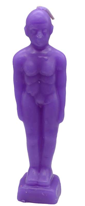 (image for) 6 3/4" Purple Man candle