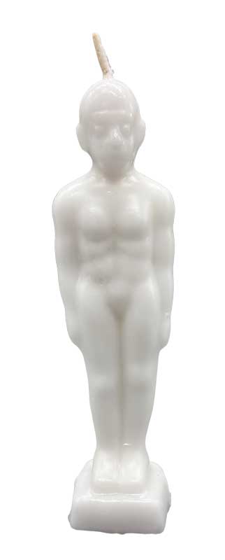 (image for) 6 3/4" White Man candle