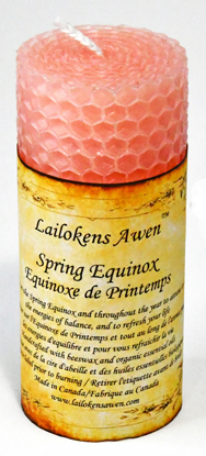 (image for) 4" Spring Equanox Altar Lailokens Awen candle