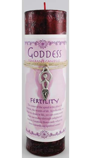 (image for) Fertility Pillar Candle with Goddess Necklace