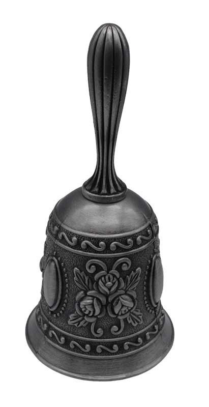(image for) 4 1/2" charcoal alloy hand bell