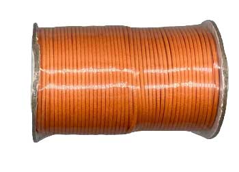 (image for) Orange Waxed Cotton cord 2mm 100 yds