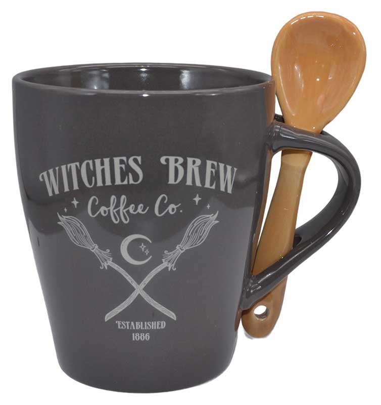 (image for) 4" Witches Brew mug & Spoon set