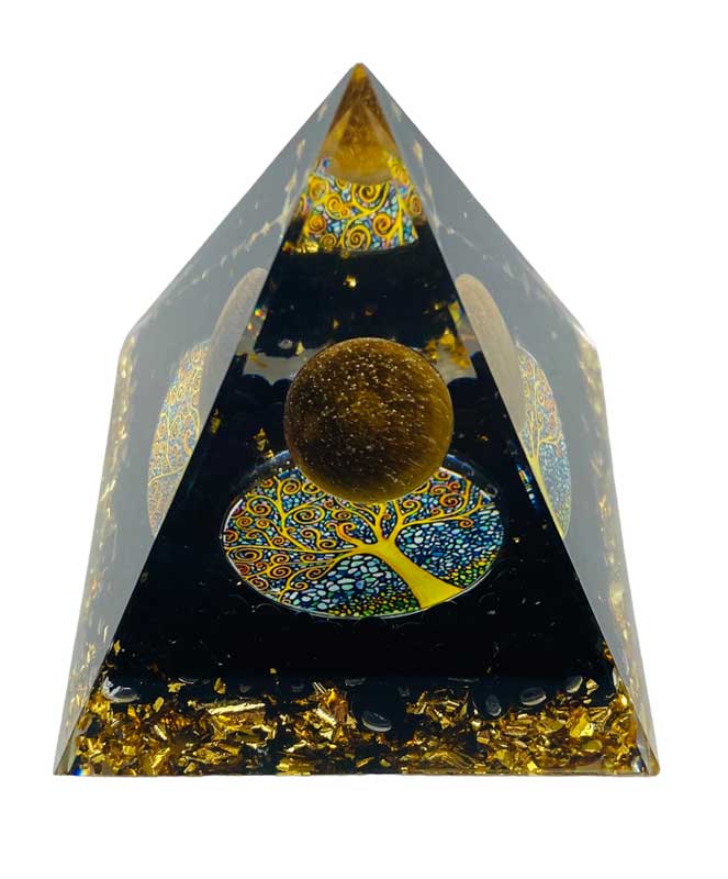 (image for) 2 1/2" Tree of Life with Moon orgonite pyramid