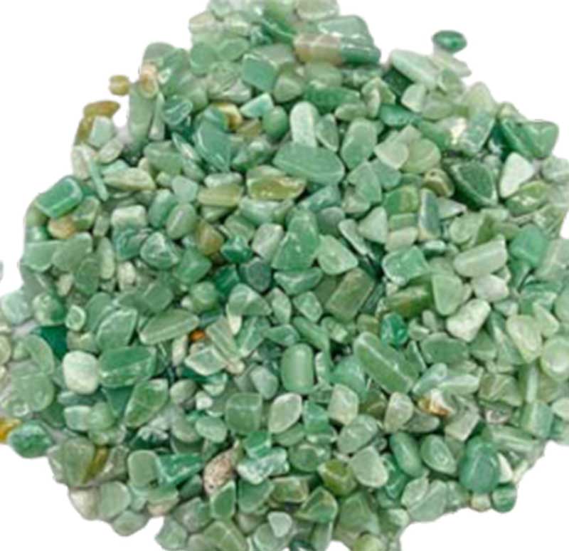 (image for) 1 lb Aventurine, Green tumbled chips 5-8mm