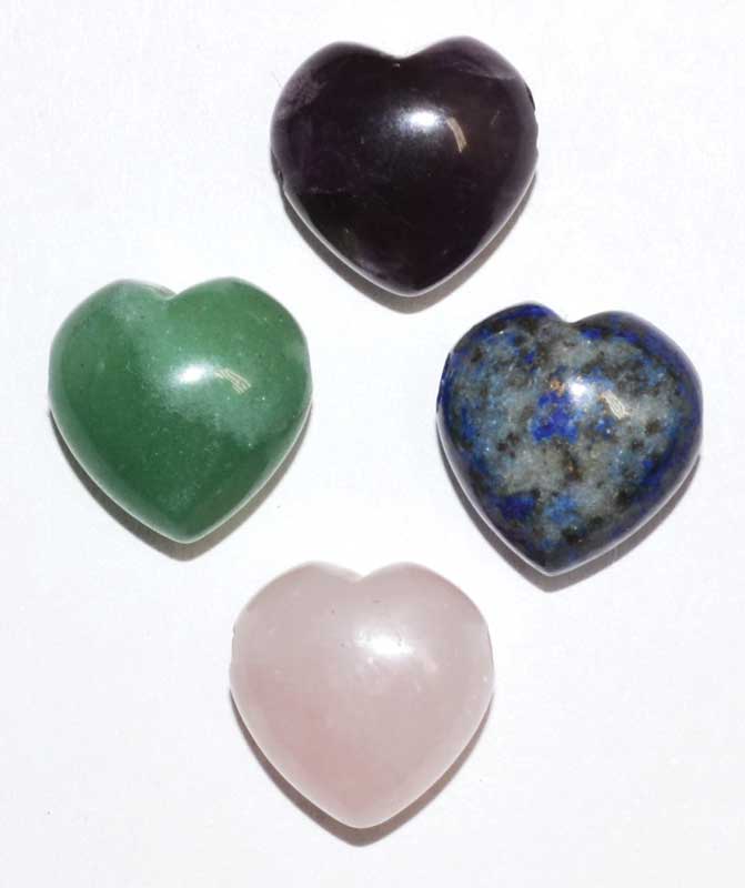 (image for) (ste 10 12) 15mm Heart Beads various stones