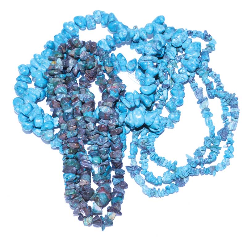 (image for) 32" Turquoise color chip necklace