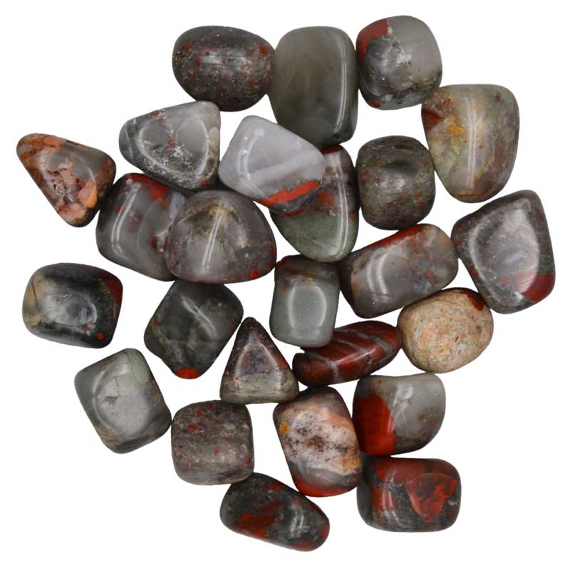 (image for) 1 lb Bloodstone tumbled stones