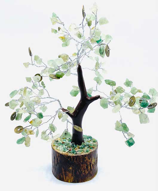 (image for) Aventurine, Green W Coins gemstone tree