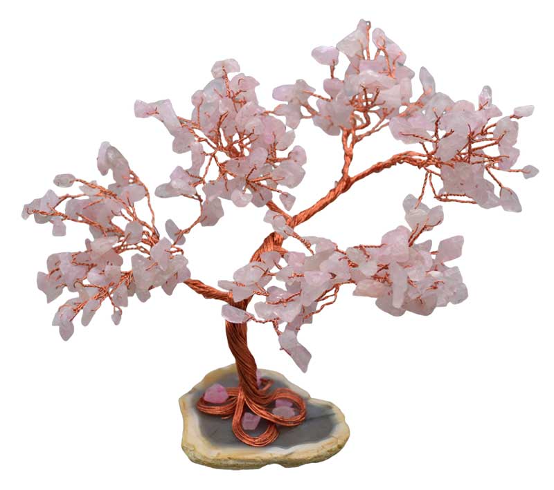 (image for) Rose Quartz gemstone tree