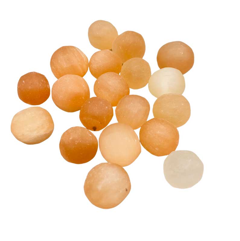 (image for) 1 lb Selenite, Orange tumbled stones