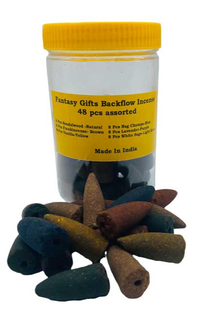 (image for) 48 backflow cones (6 scents, 8 each)