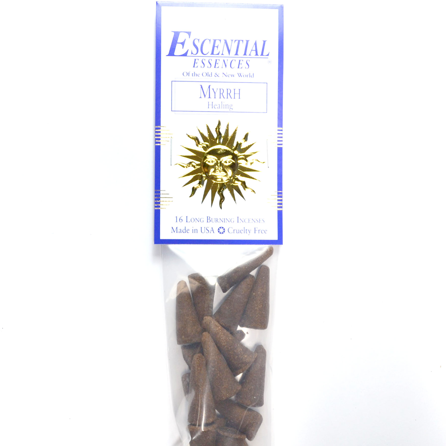 16/pk Myrrh escential essences incense cones (image for) 16/pk Myrrh escential essences incense cones