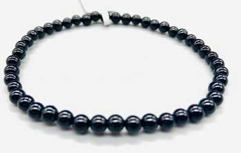 (image for) 4mm Obsidian, Black bracelet