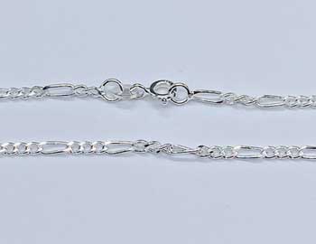 (image for) 20" Sterling Figaro chain
