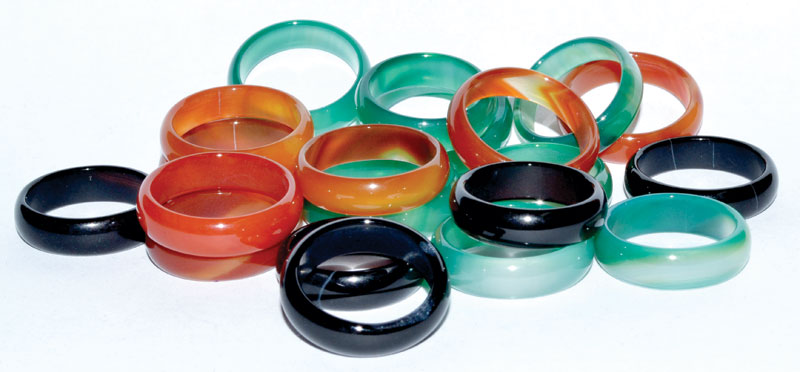 (image for) (set of 100) 6mm Rounded Agate rings