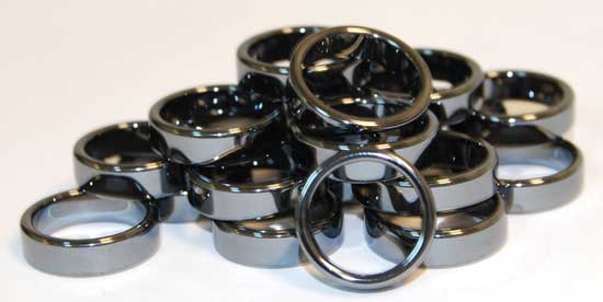 (image for) (set of 100) 6mm Flat Hematite rings