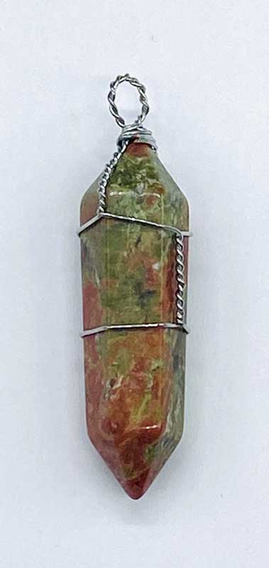 (image for) (set of 5) Unakite wire wrapped point