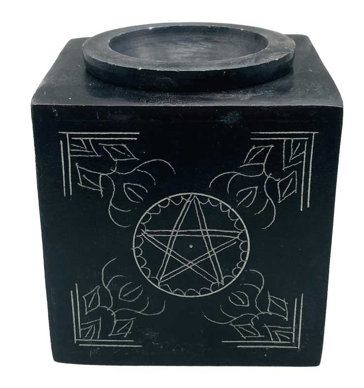 (image for) 3" square Pentagram soapstone oil diffuser